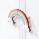 Handcrafted Rainbow Cupboard Handles in Acacia Wood Set